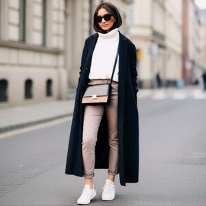 Vintage Donny Brook Wool Coat Black Plus Size Lapel  Classic Stylish Luxury